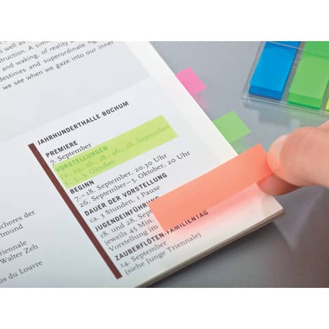 Segnapagina removibili Post-it® Index Mini full color con dispenser fluo assortiti  conf. da 100 - 683-HF5EU
